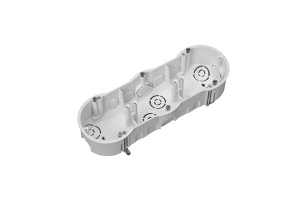 Gipszkarton szerelvénydoboz, fehér, PK60 hármas, 45mm, IP30 Kötő- és szerelvénydobozok Gipszkarton szerelvénydoboz, fehér, PK60 hármas, 45mm, IP30 Kötő- és szerelvénydobozok