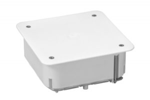 Gipszkarton kötődoboz fedéllel, négyzet alakú, 100x100x40mm, IP30 Kötődobozok Gipszkarton kötődoboz fedéllel, négyzet alakú, 100x100x40mm, IP30 Kötődobozok