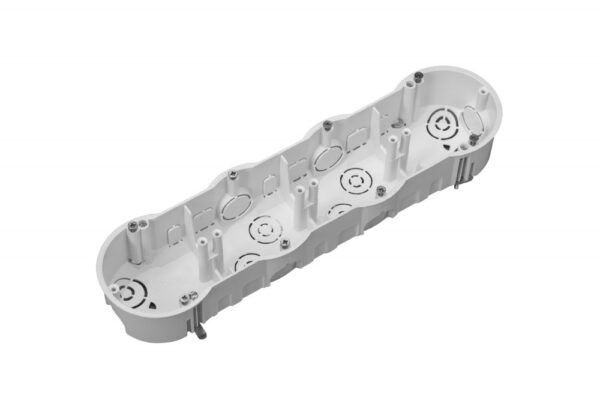 Gipszkarton szerelvénydoboz, fehér, PK60 négyes, 45mm, IP30 Kötő- és szerelvénydobozok Gipszkarton szerelvénydoboz, fehér, PK60 négyes, 45mm, IP30 Kötő- és szerelvénydobozok