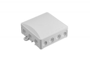 Kerek kötődoboz, 4 gumi bevezetővel, fehér, 80x40mm, IP44 Membrános S-BOX kötődobozok