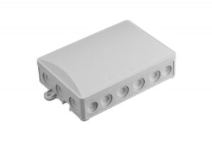 Falon kívüli kötődoboz, 18 bevezetéssel, 95x157x40mm, IP54 Kötődobozok Falon kívüli kötődoboz, 18 bevezetéssel, 95x157x40mm, IP54 Kötődobozok