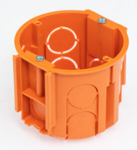 Süllyesztett szerelvénydoboz, 60mm, Ø68, narancssárga, sorolható Szerelvénydobozok Süllyesztett szerelvénydoboz, 60mm, Ø68, narancssárga, sorolható Szerelvénydobozok