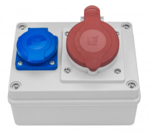 R-BOX 150, 1x16A/5p, 1x250V Ipari elosztódobozok, oszlopok, kábeldobok