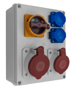 R-BOX 240, 1x32A/5p, 1x16A/5p, 2x250V, 0/1 kétállású főkapcsoló Ipari elosztódobozok, oszlopok, kábeldobok R-BOX 240, 1x32A/5p, 1x16A/5p, 2x250V, 0/1 kétállású főkapcsoló Ipari elosztódobozok, oszlopok, kábeldobok