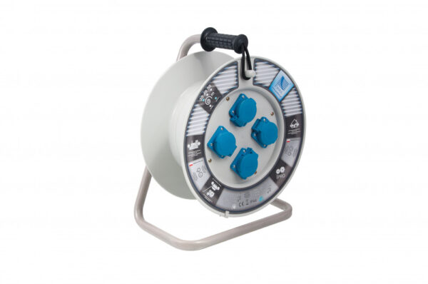 Üres kábeldob Ø340mm, 4xGZ16A (250V), IP44 Ipari elosztódobozok, oszlopok, kábeldobok