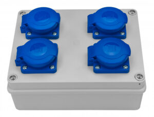 R-BOX 190, 4x250V Ipari elosztódobozok, oszlopok, kábeldobok