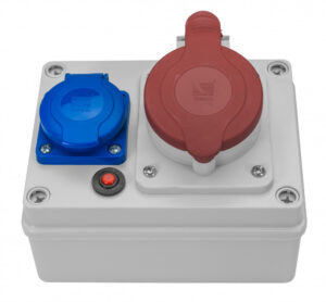 R-BOX 150, 1x32A/4p, 1x250V Ipari elosztódobozok, oszlopok, kábeldobok