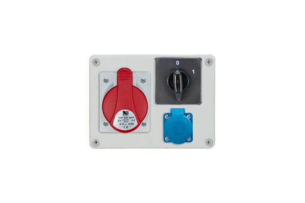 R-BOX 190, 1x16A/4p, 1x250V, 0/1 kétállású főkapcsoló Ipari elosztódobozok, oszlopok, kábeldobok