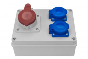 R-BOX 190, 1x16A/4p, 2x250V Ipari elosztódobozok, oszlopok, kábeldobok