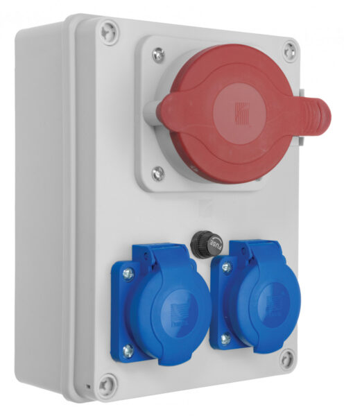 R-BOX 190, 1x32A/5p, 2x250V Ipari elosztódobozok, oszlopok, kábeldobok R-BOX 190, 1x32A/5p, 2x250V Ipari elosztódobozok, oszlopok, kábeldobok