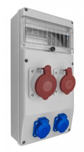 R-BOX SLIM 10S 2x16A/5p, 2x230V Ipari elosztódobozok, oszlopok, kábeldobok