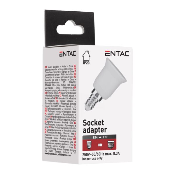 Entac Foglalat Átalakító E14 – E27 | BR (SKU:CEN-E14-E27) Foglalat átalakítók Entac Foglalat Átalakító E14 – E27 | BR (SKU:CEN-E14-E27) Foglalat átalakítók