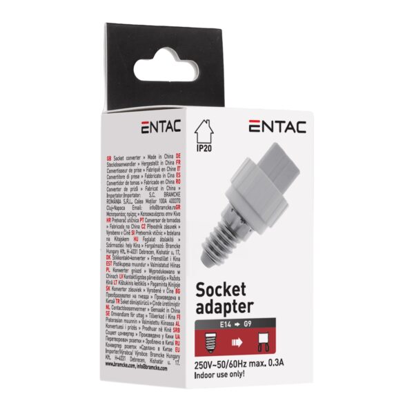 Entac Foglalat Átalakító E14 – G9 | BR (SKU:CEN-E14-G9) Foglalat átalakítók Entac Foglalat Átalakító E14 – G9 | BR (SKU:CEN-E14-G9) Foglalat átalakítók