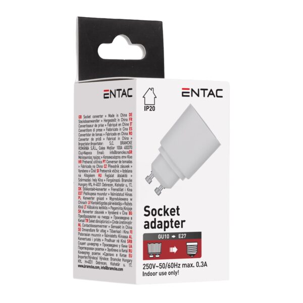 Entac Foglalat Átalakító GU10 – E27 | BR (SKU:CEN-GU10-E27) Foglalat átalakítók