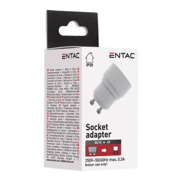 Entac Foglalat Átalakító GU10 – G9 | BR (SKU:CEN-GU10-G9) Foglalat átalakítók Entac Foglalat Átalakító GU10 – G9 | BR (SKU:CEN-GU10-G9) Foglalat átalakítók