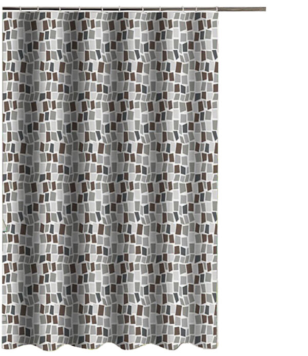 Textil zuhanyfüggöny, Mozaik mintás Fürdőszobai kiegészítők