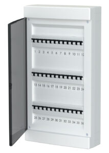36 modulos falon kívüli lakáselosztó (3×12) Falon kívüli moduláris lakáselosztók