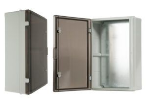 Hermetikus elosztószekrény 310mm; IP65, átlátszó ajtó Lakáselosztók, szekrények