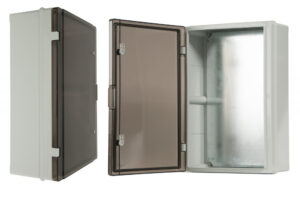 Hermetikus elosztószekrény  410mm; IP65, átlátszó ajtó Lakáselosztók, szekrények