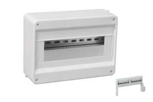 Lakáselosztó, ajtó nélküli, 12 modul, N+PE sínnel Ajtó nélküli lakáselosztók