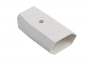 Lapos dugó, 10A/250V, fehér, földelés nélkül Elosztók, dugvillák