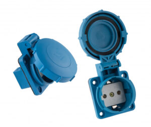 Csapfedeles aljzat, földeléssel, IP67 Ipari elosztódobozok, oszlopok, kábeldobok