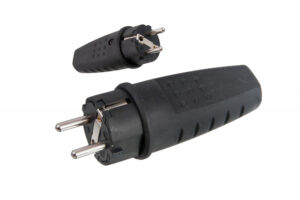 Gumi lengő dugvilla, LUX, 250V, 16A, IP44 Elosztók, dugvillák