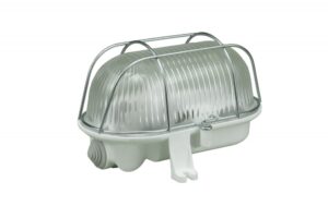 Ovális hajólámpa, fém rácsos, 60W E27, IP44 Lámpák