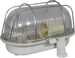 Hajólámpa fém hálóval 60W; IP44, szürke Lámpák