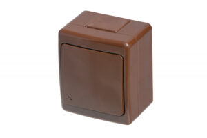 Barna váltókapcsoló, kültéri, vízmentes, IP44 Barna kültéri kapcsolók, aljzatok