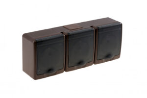 R-BOX MINI ipari elosztó-csatlakozóaljzat, 1x16A/5p dugvilla, 3x16A/5p aljzat Ipari elosztódobozok, oszlopok, kábeldobok