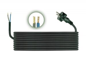 Csatlakozó vezeték H05RR F 2×1 – 3m Szerelhető gumi vezetékek