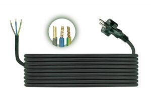 Csatlakozó vezeték H05RR F 3×1,5 – 3m Szerelhető gumi vezetékek