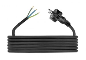 Csatlakozó vezeték H05RR-F3x2,5 – 5m, öntött dugó Szerelhető gumi vezetékek