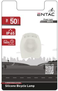 Entac Biciklilámpa 1 db Plasztik Fehér | BR (SKU:EBL-PL-W) Biciklilámpa