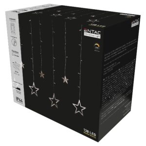 Entac Karácsonyi Függöny IP44 150 LED 1.5×1.5m 8F | BR (SKU:ECCL-150WW) Függöny, háló