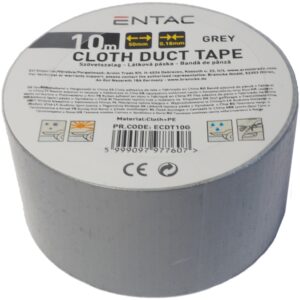 Entac Szövet erősítésű szalag 0.18x50mm Szürke 10m | BR (SKU:ECDT10G) Entac szalagok