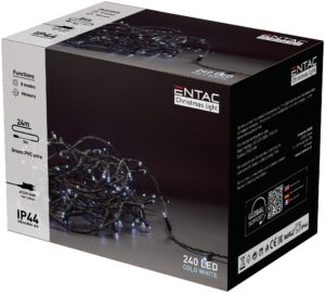 Entac Karácsonyi IP44 240 LED Füzér CW 24m | BR (SKU:ECL-240-CW) Kültéri füzér
