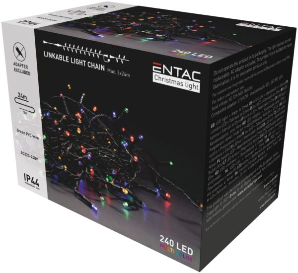 Entac Karácsonyi IP44 240 LED Sorolható Füzér MC 24m adapter nélkül | BR (SKU:ECL-240-MC-L) Kültéri füzér Entac Karácsonyi IP44 240 LED Sorolható Füzér MC 24m adapter nélkül | BR (SKU:ECL-240-MC-L) Kültéri füzér