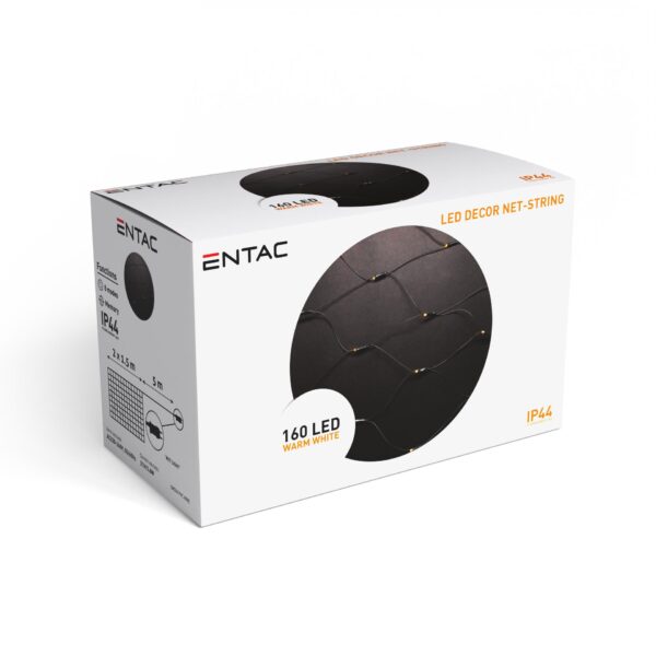 Entac Karácsonyi IP44 Háló 160 LED 2m x 1,5m WW | BR (SKU:ECL-NET-160-WW) Világítás