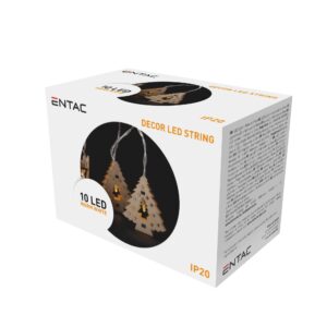 Entac Karácsonyi Beltéri Drótfüzér 20 LED Színes 1,1m (2AA nt.) | BR (SKU:ECL-S20MC) Beltéri füzér