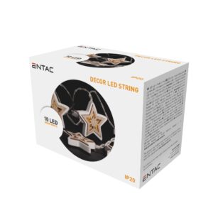 Entac Karácsonyi Beltéri Fa Karácsonyfa Zöld 10 LED WW 1,65m (2AA alkáli elem tartozék) | BR (SKU:ECL-WGCT-10WW-ABI) Beltéri füzér