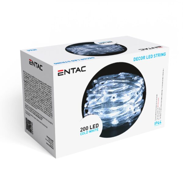 Entac Karácsonyi IP44 200 PVC Bevonatú Micro LED CW 20m | BR (SKU:ECML-200-CW) Világítás