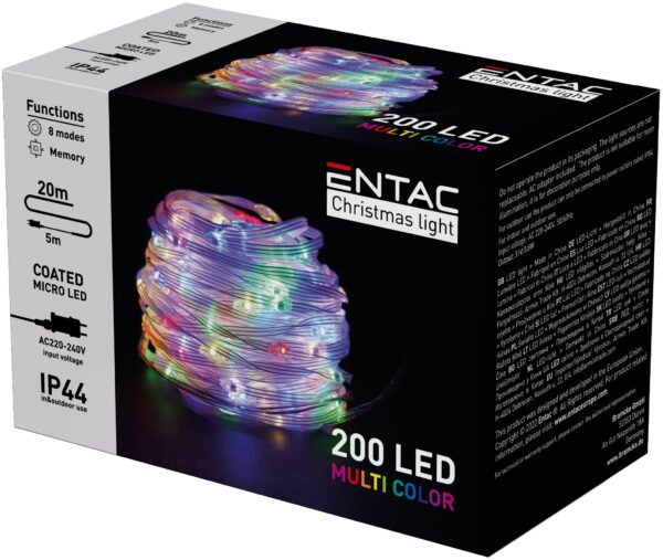 Entac Karácsonyi IP44 200 PVC Bevonatú Micro LED MC 20m | BR (SKU:ECML-200-MC) Kültéri füzér Entac Karácsonyi IP44 200 PVC Bevonatú Micro LED MC 20m | BR (SKU:ECML-200-MC) Kültéri füzér