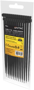 Entac Kábelkötegelő 2.5mmx100mm Fekete | BR (SKU:ECT-2.5-100-B) Kábelkötegelők