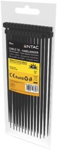 Entac Kábelkötegelő 3.6mmx250mm Fehér | BR (SKU:ECT-3.6-250-W) Kábelkötegelők