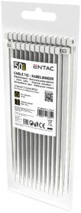 Entac Kábelkötegelő 7.6mmx370mm Fehér | BR (SKU:ECT-7.6-370-W) Kábelkötegelők