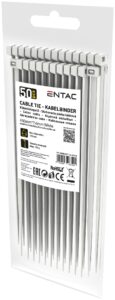 Entac Kábelkötegelő 7.6mmx450mm Fehér | BR (SKU:ECT-7.6-450-W) Kábelkötegelők