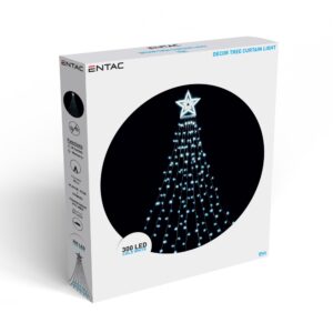 Entac Karácsonyfa LED Takaró Függöny CW IP44 300 LED 10×2.9m with 8F | BR (SKU:ECTCL-300CW)