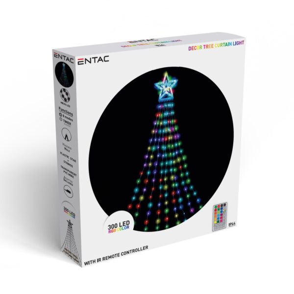 Entac Karácsonyfa LED Takaró Függöny RGB IP44 300 Mikro LED 10×2.9m with 8F IR távirányítóval | BR (SKU:ECTCL-300MRGB) Függöny, háló Entac Karácsonyfa LED Takaró Függöny RGB IP44 300 Mikro LED 10×2.9m with 8F IR távirányítóval | BR (SKU:ECTCL-300MRGB) Függöny, háló